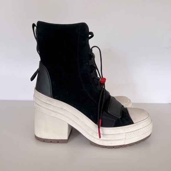 Converse Chuck Taylor All Star GR82 Extra High ‘Black Egret’ Heel, size 7 - Picture 2 of 10